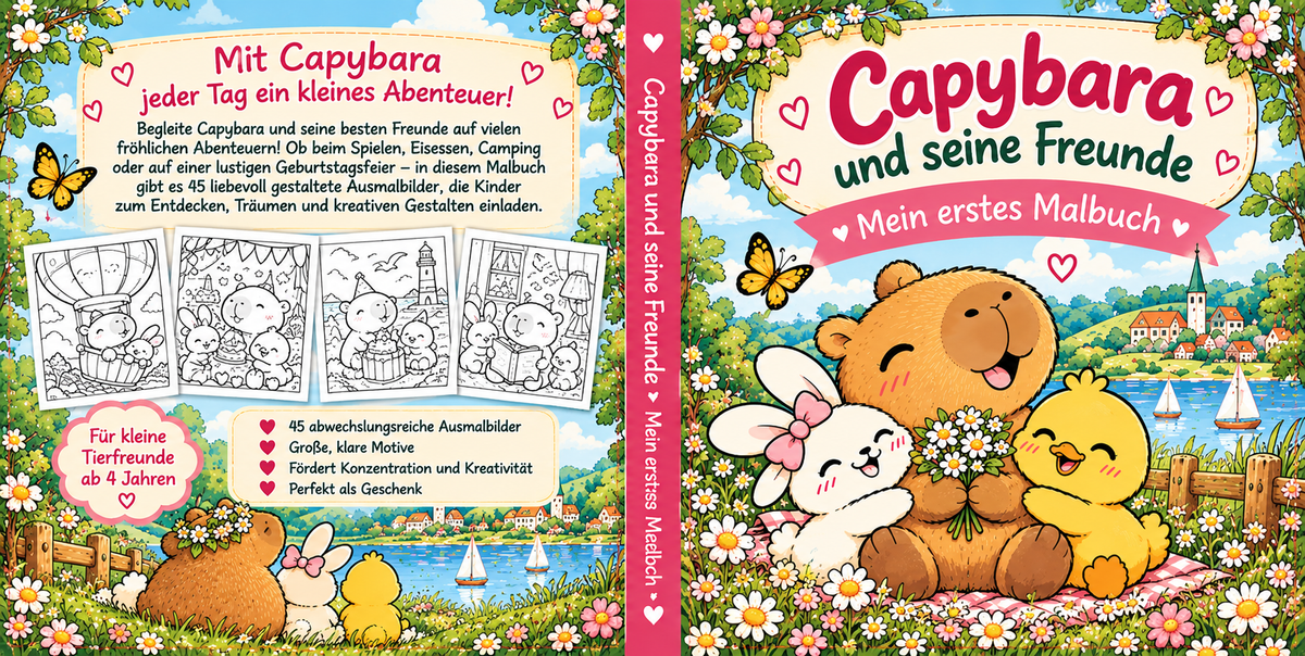 Capybara und seine Freunde - Mein erstes Malbuch