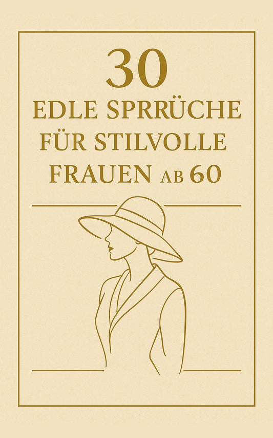 30 edle Sprüche für stilvolle Frauen ab 60