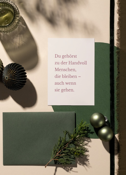 Zitatposter - „Du gehörst zu der Handvoll Menschen …“ | 13×18 cm | Premiumdruck