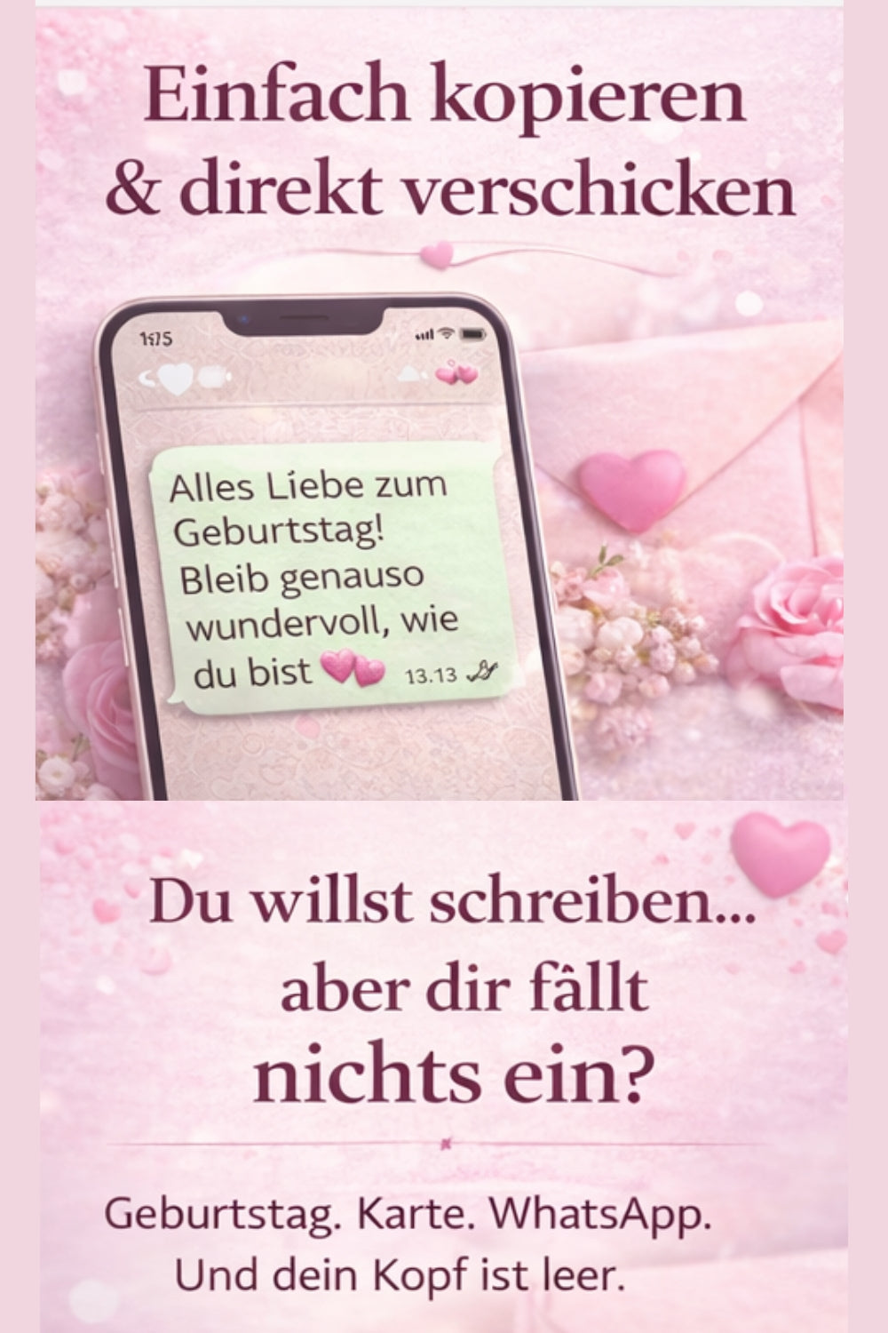 Geburtstagssprüche für Frauen - 60 fertige Texte zum Kopieren (PDF Download)