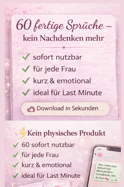 Geburtstagssprüche für Frauen - 60 fertige Texte zum Kopieren (PDF Download)