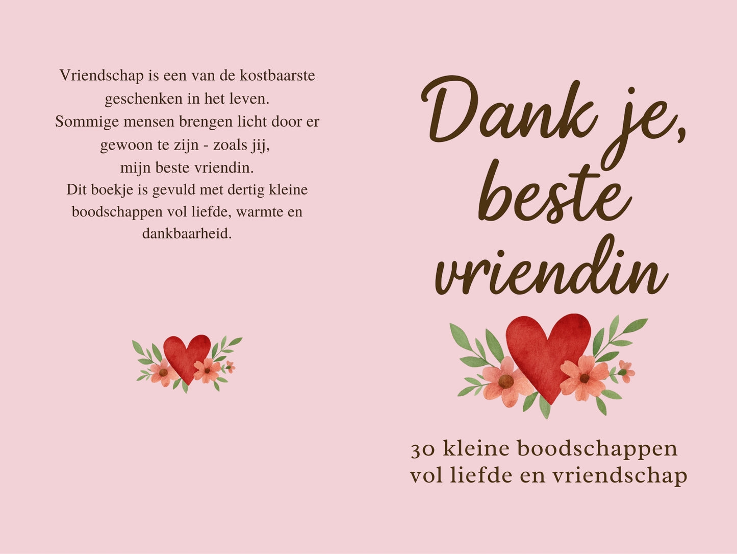 Dank je, beste vriendin: 30 kleine boodschappen vol liefde