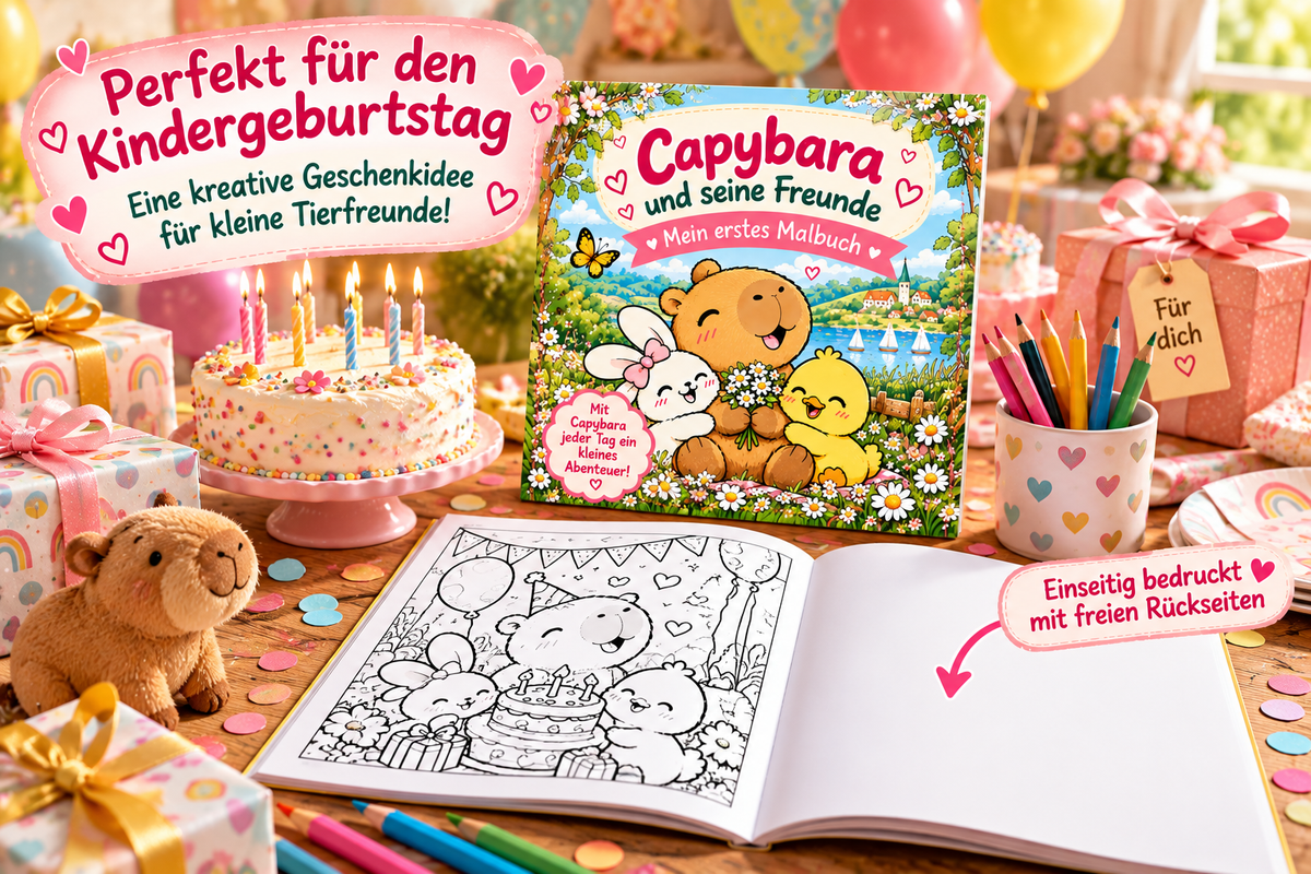 Capybara und seine Freunde - Mein erstes Malbuch